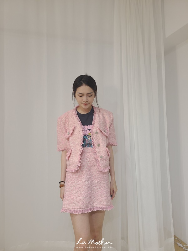 下擺流蘇小香褲裙